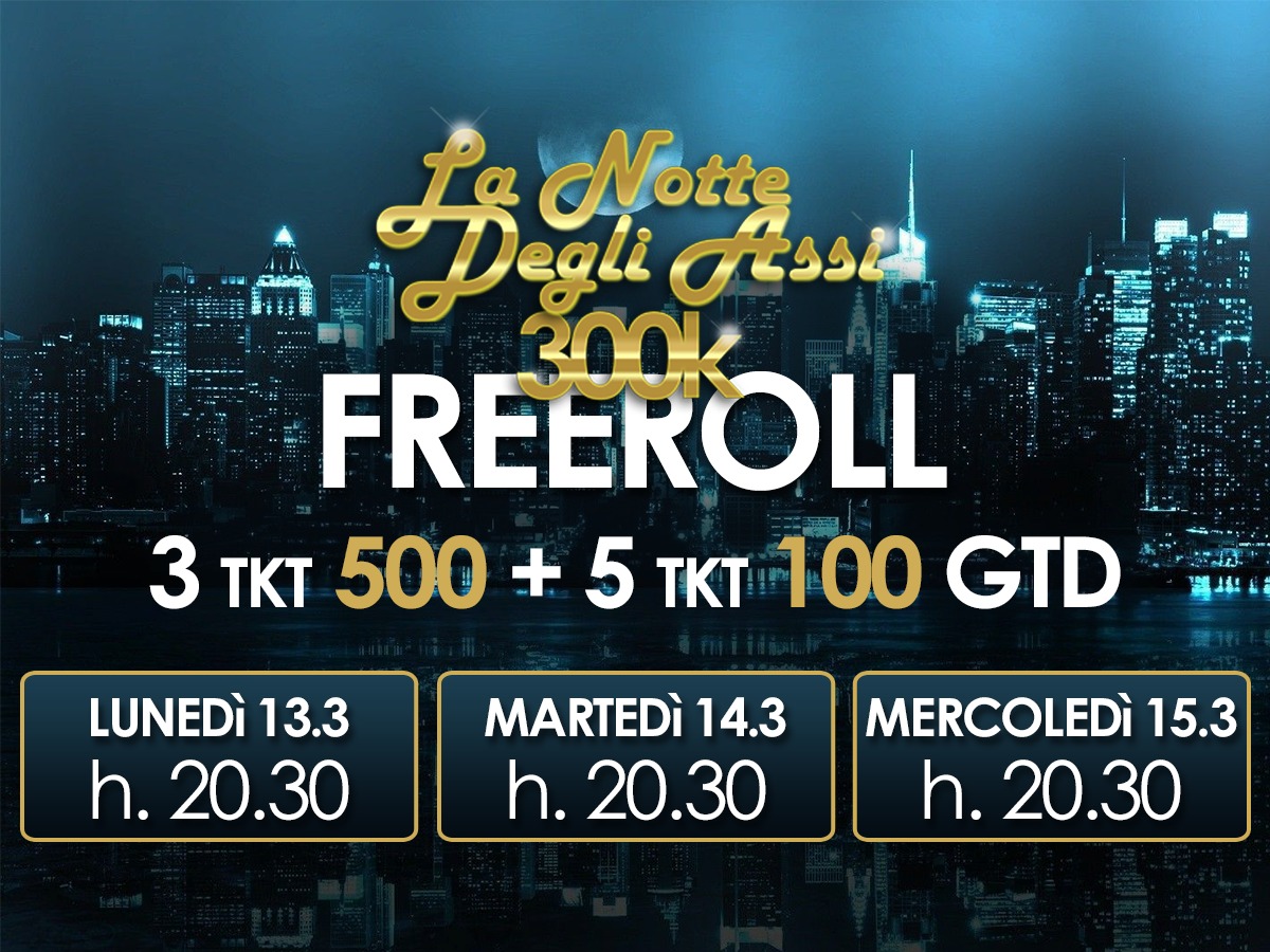 La Notte Degli Assi Freeroll Imperium Room Milano